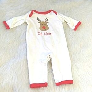 Baby Christmas Oh Deer Christmas One Piece 0-3 Months